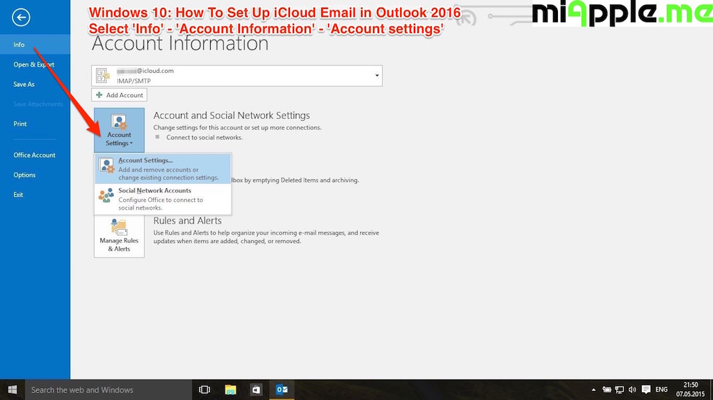 Icloud Smtp Settings For Outlook